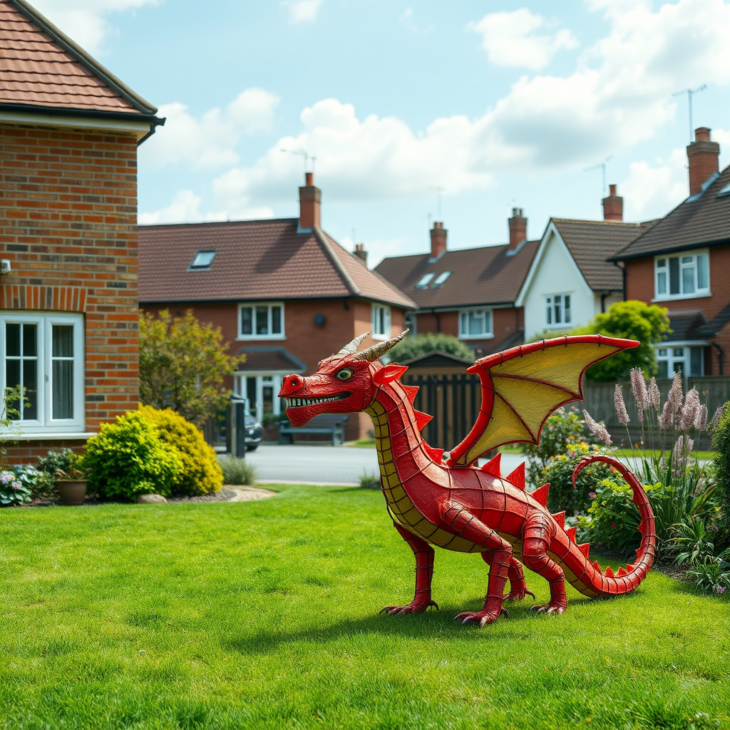 Village gardens transformed by unexpected dragon visitors
